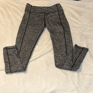 Women's Gray Performance Leggings with Contrast Stitching